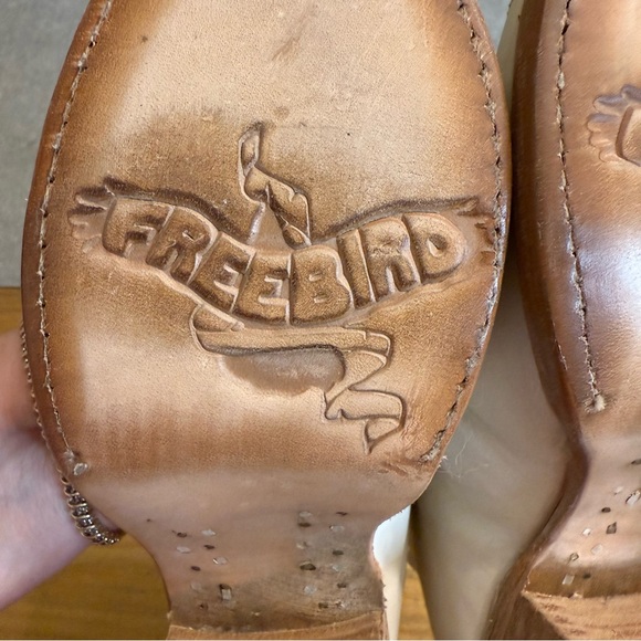 Freebird Quinn Open Toe Strappy Buckles Cream Sandal Booties Size 6 - Picture 8 of 10